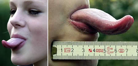 Annika Irmler World's Longest Female Tongue 2.7 inches